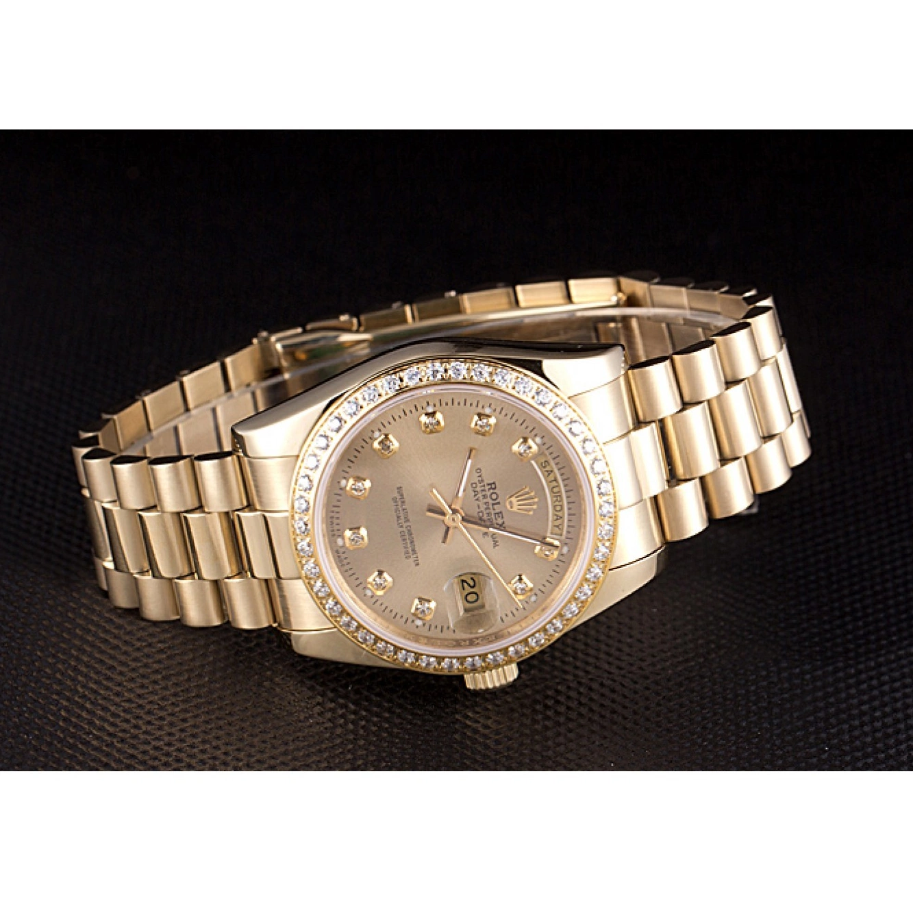 Good Copy Rolex Watches Yellow Gold Rolex Day-Date Plated Gold 18k Steel Dial Stainless 0523